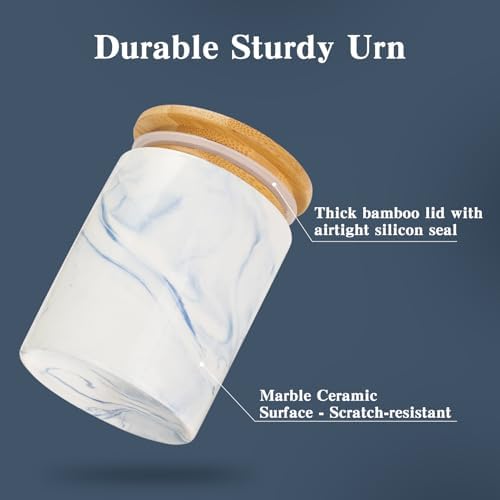 SOITIS Ceramic Urn for Human Ashes 413 Inch Memorial Keepsake Urn