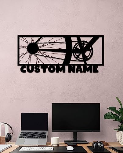 Personalized Metal Bike Wall Art - Customizable Decor