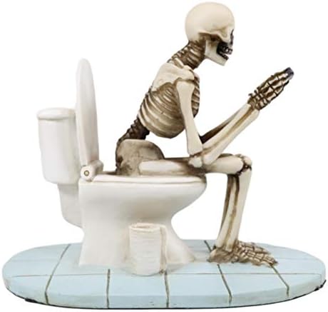 Ebros Eternal Afterlife Constipated Skeleton Figurine