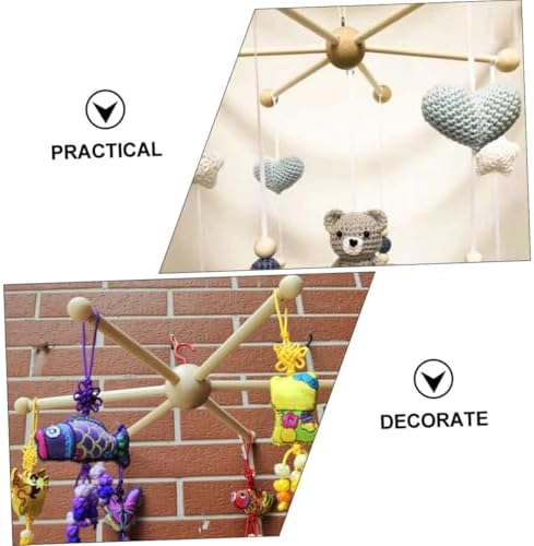 DIY Wind Chime Mobile Wooden Frame 6-Legged Decor