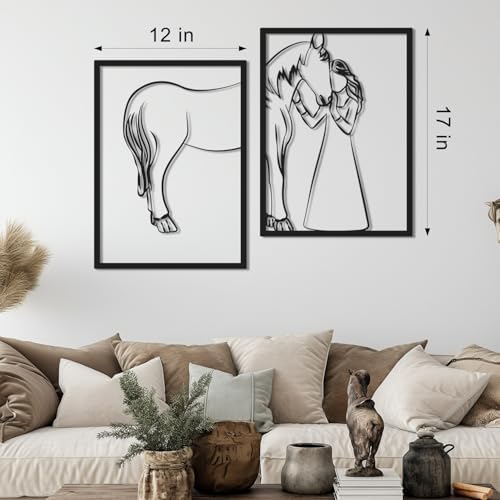 Vofstand Girl Embraces Horse Wall Decor