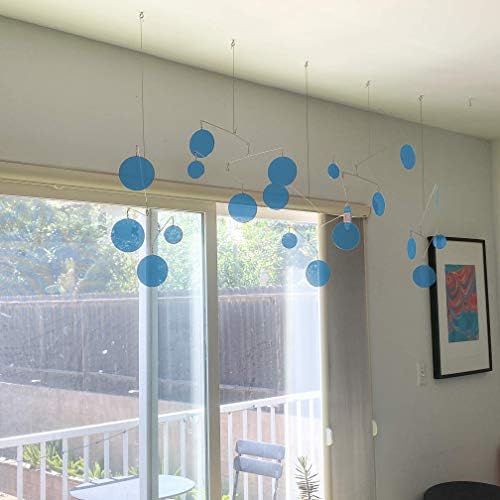 Atomic Mobiles The Magnificent Clear Blue Modern Hanging Kinetic Art
