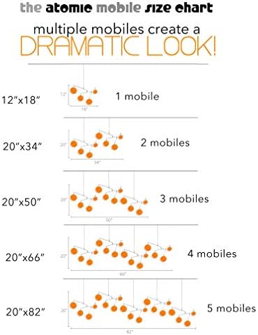 Atomic Mobiles Exquisite Clear Orange Kinetic Mobile