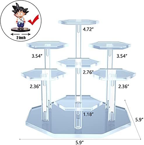 7-Tier Acrylic Display Stand for Collectibles and Jewelry