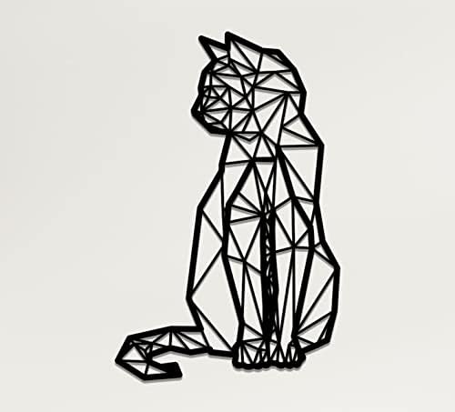 DEKADRON Geometric Cat Wall Art Modern Decor Sculpture