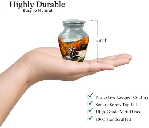 Karyliz Motorcycle Urn - 3 Inch Small Cremation Keepsake