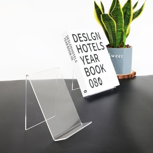 Trophable Acrylic Book Stand - 4x5 Inch Clear Easel