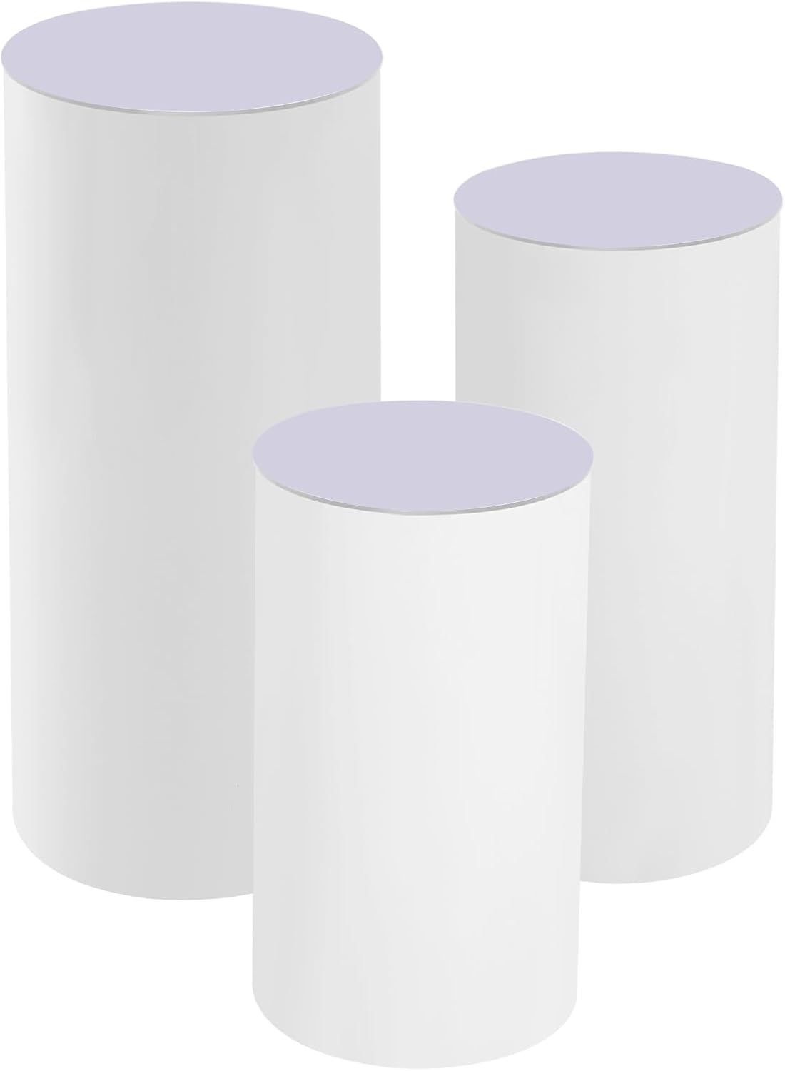 3Pcs Cylinder Pedestal Stands for Wedding and Party Decor