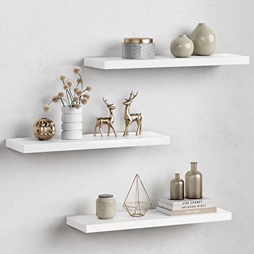 Forbena White Floating Shelves Set of 3