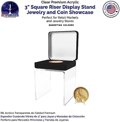 Clear Acrylic Riser Display Table 3 Inch Square