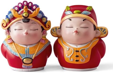 Hand-Painted Kissing Couple Statue 335-Inch Resin Wedding Decor