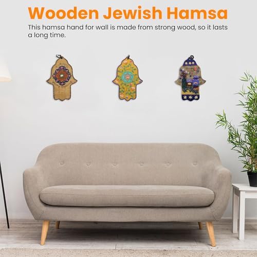 Majestic Giftware 8 Wood Hamsa Wall Decor