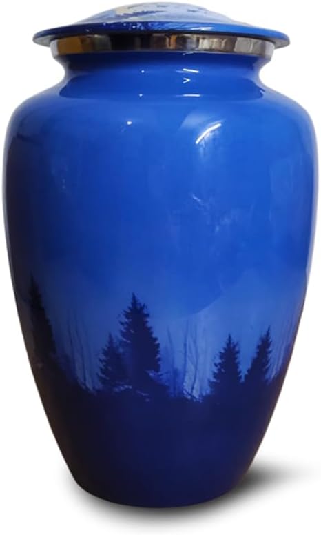 Artsymade Heaven Scenery Cremation Urn for Adult - Blue