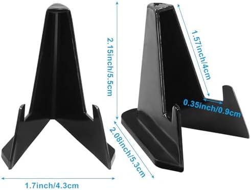 Hordion 12 Pack Black Acrylic Easel Display Stand