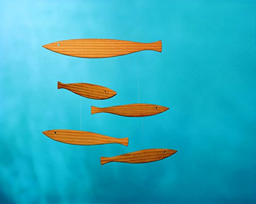 Flensted Floating Fish Mobile - 16 Inches Handmade Pine