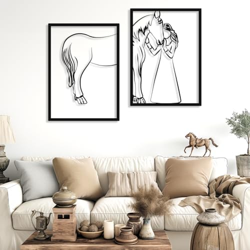 Vofstand Girl Embraces Horse Wall Decor