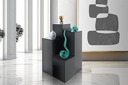 Displays2go 30 Inch Tall Floor Pedestal Stand Black