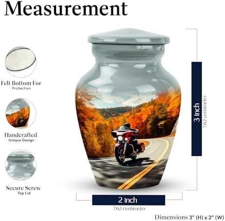 Karyliz Motorcycle Urn - 3 Inch Small Cremation Keepsake