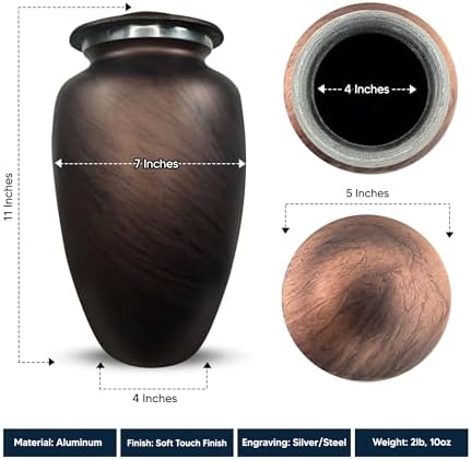 Custom Large Cremation Urn - Personalized with Name and Headstone Shape