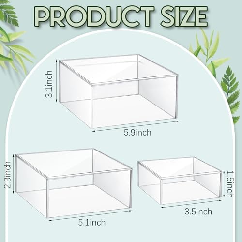 Jerify 12 Pcs Acrylic Risers for Buffet Display