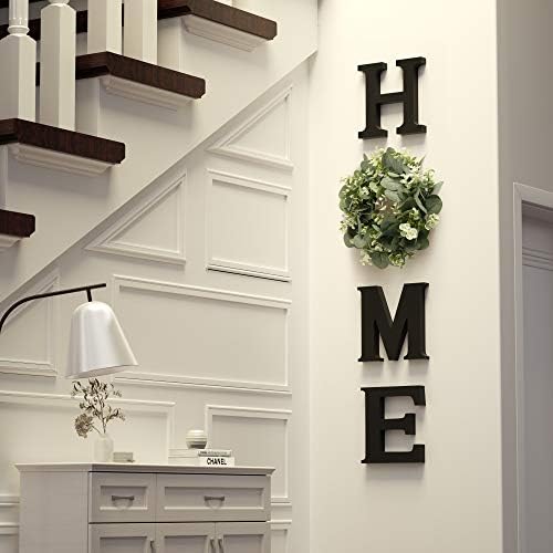 Wooden Home Sign with Wreath Wall Decor