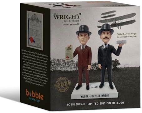Wilbur and Orville Wright Brothers Collectible Polyresin Bobblehead Statues
