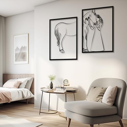 Vofstand Girl Embraces Horse Wall Decor