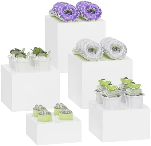 Extra Large White Acrylic Buffet Riser Set of 5