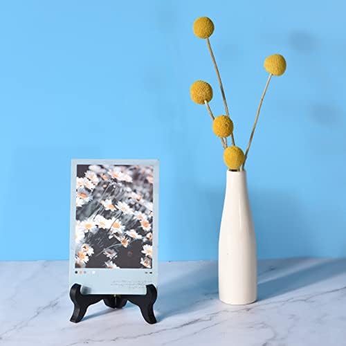 Uxcell 5 Inch Easel Plate Holder Wooden Folding Display Stand Black
