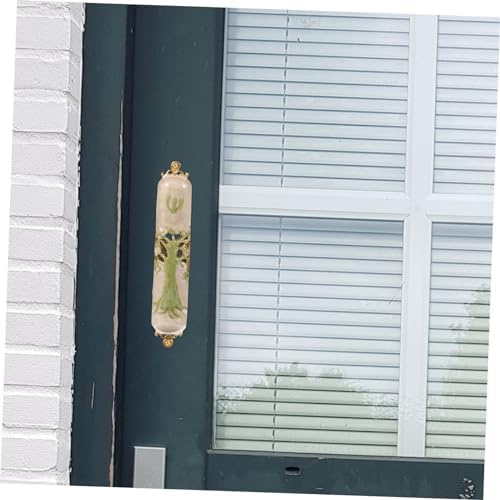 PRETYZOOM Mezuzah Door Ornament Scroll Metal Judaica Religious Decor