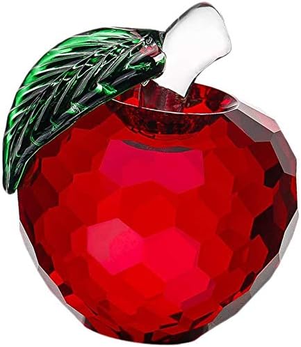 KoTTIYA Crystal Apple Figurine Red Glass Sculpture