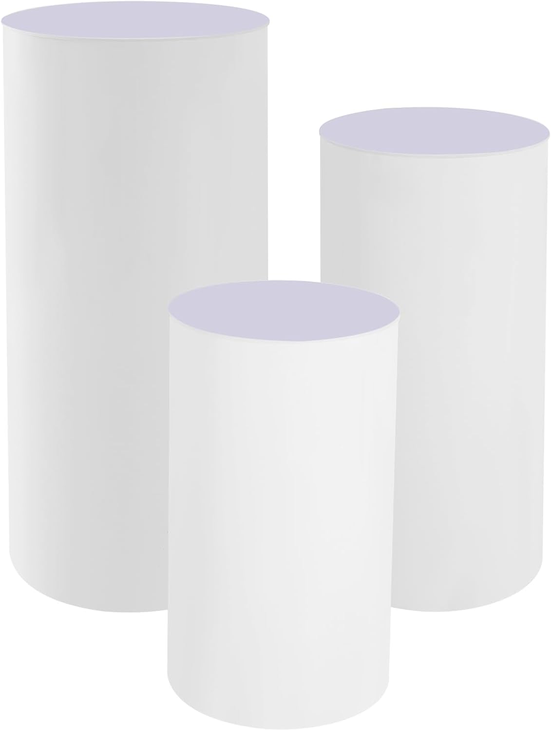 3Pcs Cylinder Pedestal Stands for Wedding and Party Decor