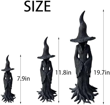 EGH Halloween Witch Statue - 197 Inch Gothic Resin Decor