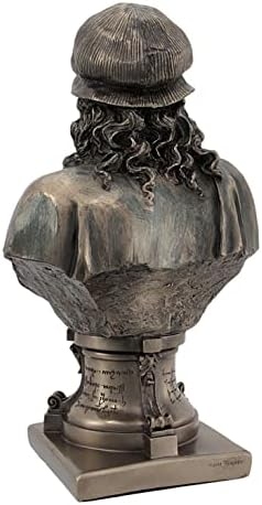 Italian Renaissance Artist Leonardo Da Vinci Figurine Bronze Resin Stone Bust Statue