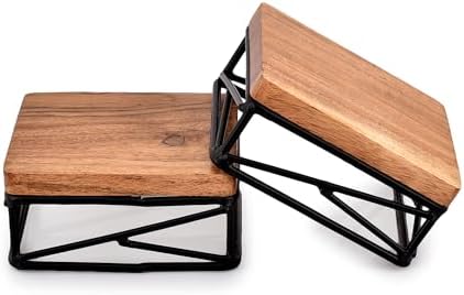 NIRMAN Riser Square Display Wooden Base Stand Set of 2