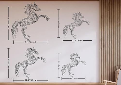 DecoSoul Tree Horse Metal Wall Art Decor 50x50cm