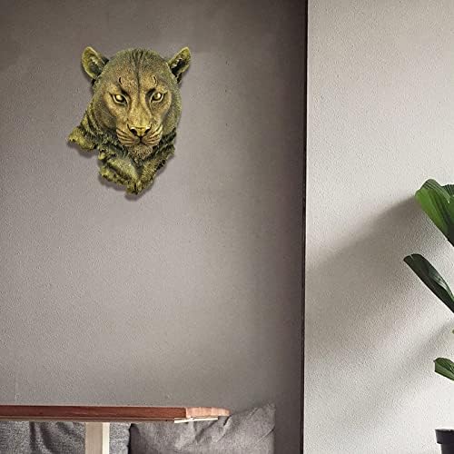 Leopard Head Wall Sculpture Durable Resin Animal Decor