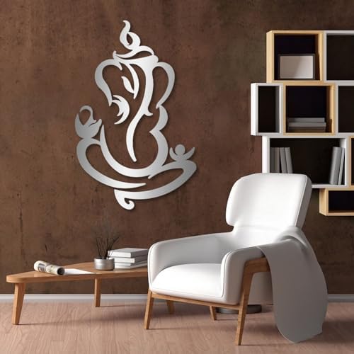 Ganesha Metal Wall Art Gold 59x38 Inch