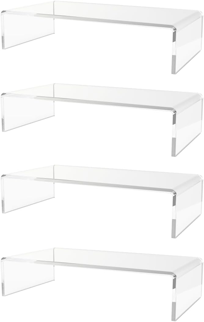 4 Pack Acrylic Riser Display Stand for Collectibles