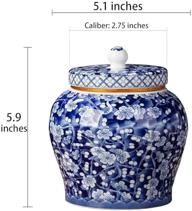 Ceramic Floral Urn for Human Ashes - 35 oz