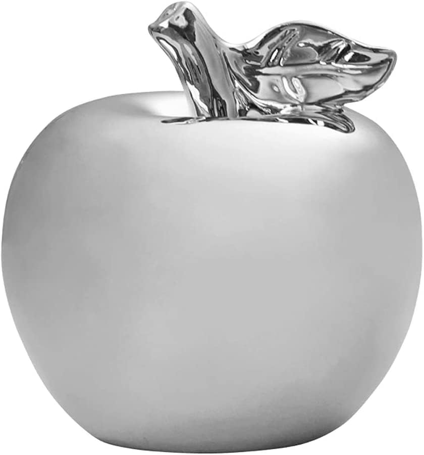 Ceramic Apple Ornament Silver Decorative Figurine