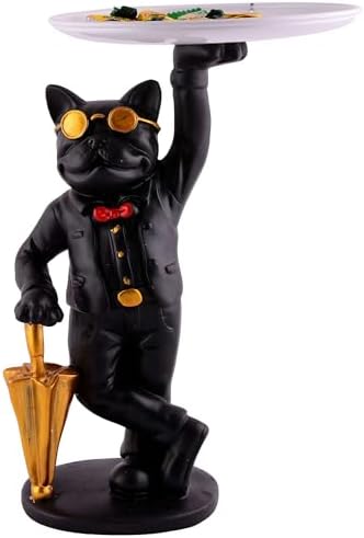 Cool Dog Showpiece with Plate for Home Decor