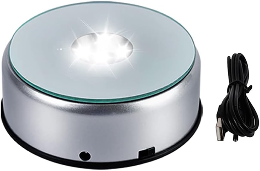 5 LED Display Base for Crystals Glass Art