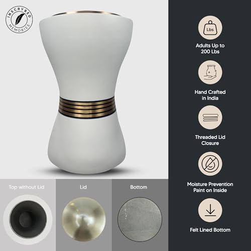 Custom Adult Cremation Urn with Engraved Name and Date