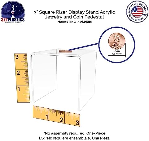 Clear Acrylic Riser Display Table 3 Inch Square