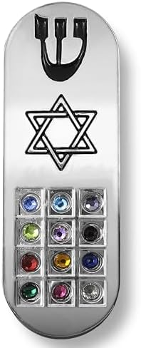 Protection Car Mezuzah with Prayer Scroll Star Of David Hoshen Stones from Israel