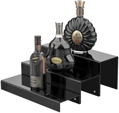 3 Tiers Bar Shelves for Liquor Bottles 15 Inch Display Stand