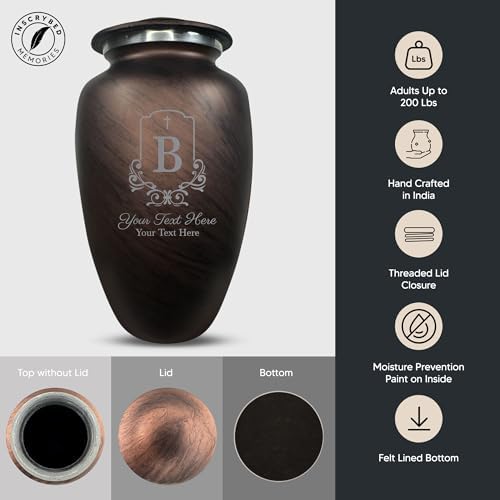 Custom Large Cremation Urn - Personalized with Name and Headstone Shape