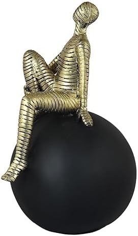 Thinking Lady Handcrafted Ball Showpiece 9 Inches Multicolor