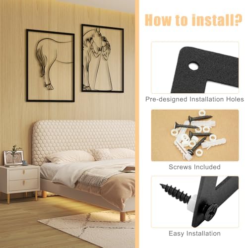 Vofstand Girl Embraces Horse Wall Decor